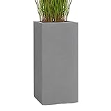 Pflanzwerk® Pflanzkübel Tower Grau 50x23x23cm *Frostbeständiger Blumenkübel* *UV-Schutz*...