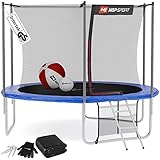 Hop-Sport Trampolin Outdoor Ø 305 cm – Gartentrampolin Komplettset mit stabilen U-Beinen,...